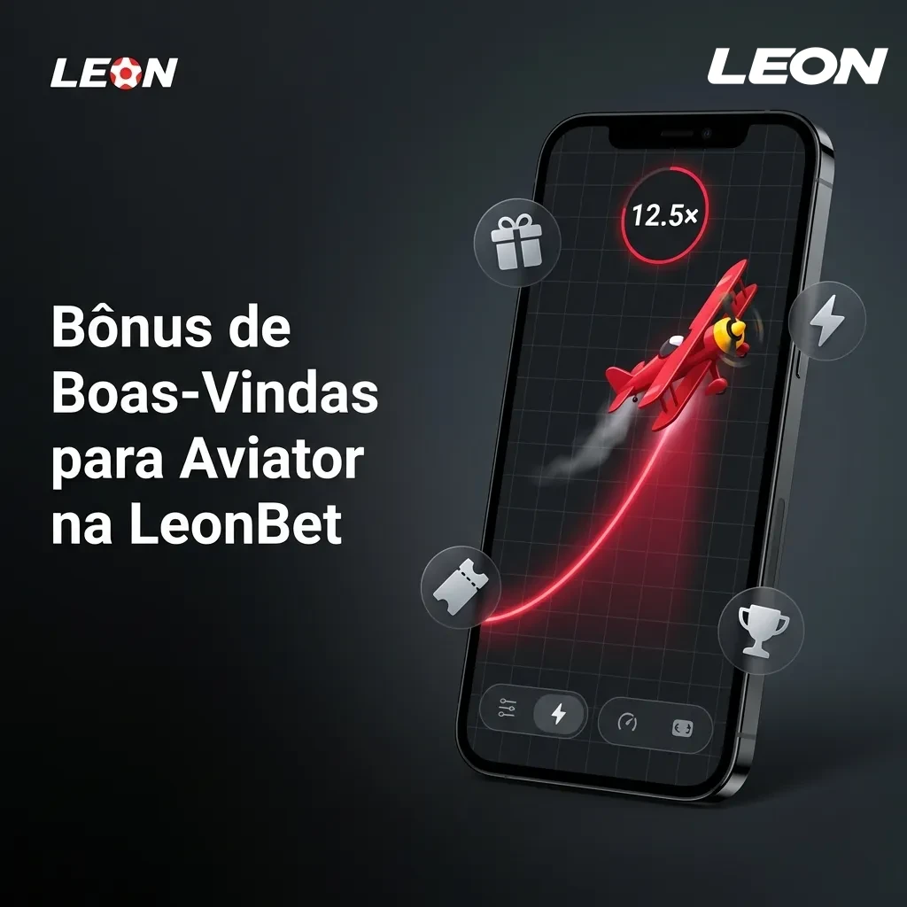 Oferta de bônus de boas-vindas da LeonBet com R$ 9.500 mais 120 rodadas grátis para novos jogadores do cassino Aviator.