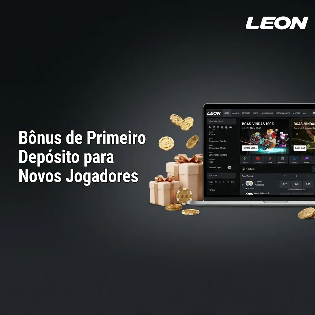 Oferta de bônus de boas-vindas do cassino mostrando R$ 9.500 mais 120 rodadas grátis para a promoção do primeiro depósito de novos jogadores.