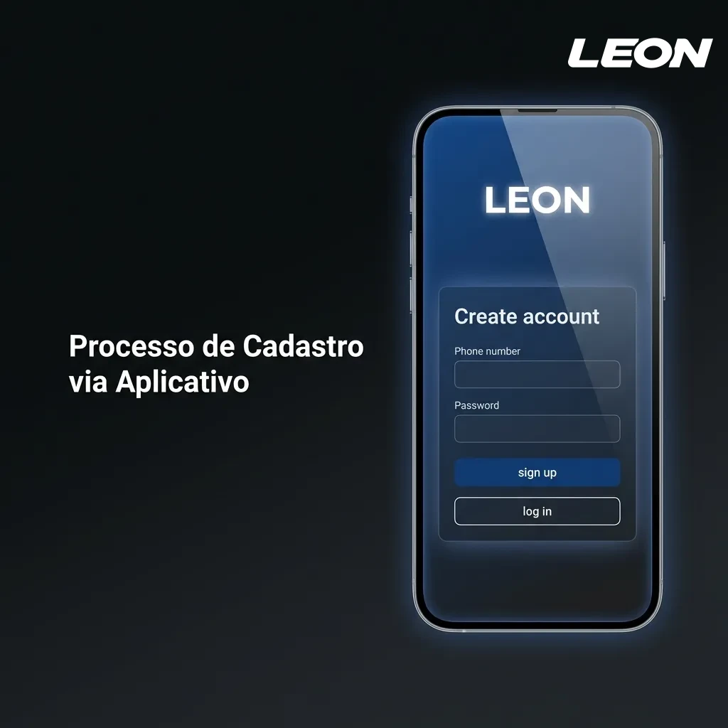 Tela de aplicativo mostrando processo de cadastro em cinco etapas com campos de formulário e botão criar conta