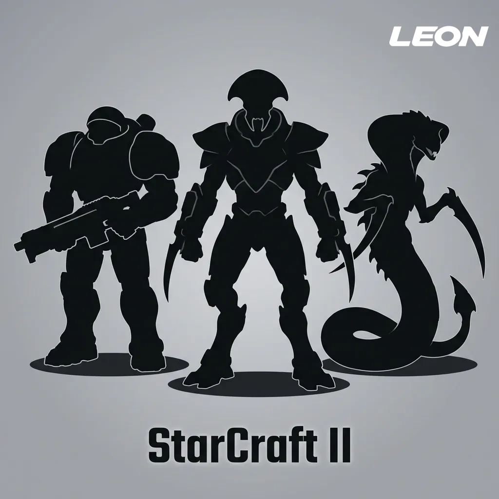 Jogos competitivos de StarCraft II com partidas profissionais 1v1 de torneios asiáticos e europeus.