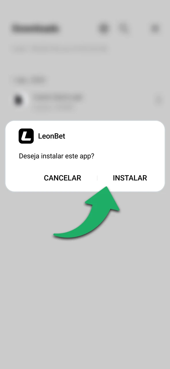 Abra o arquivo LeonBet baixado e conclua a instalação.