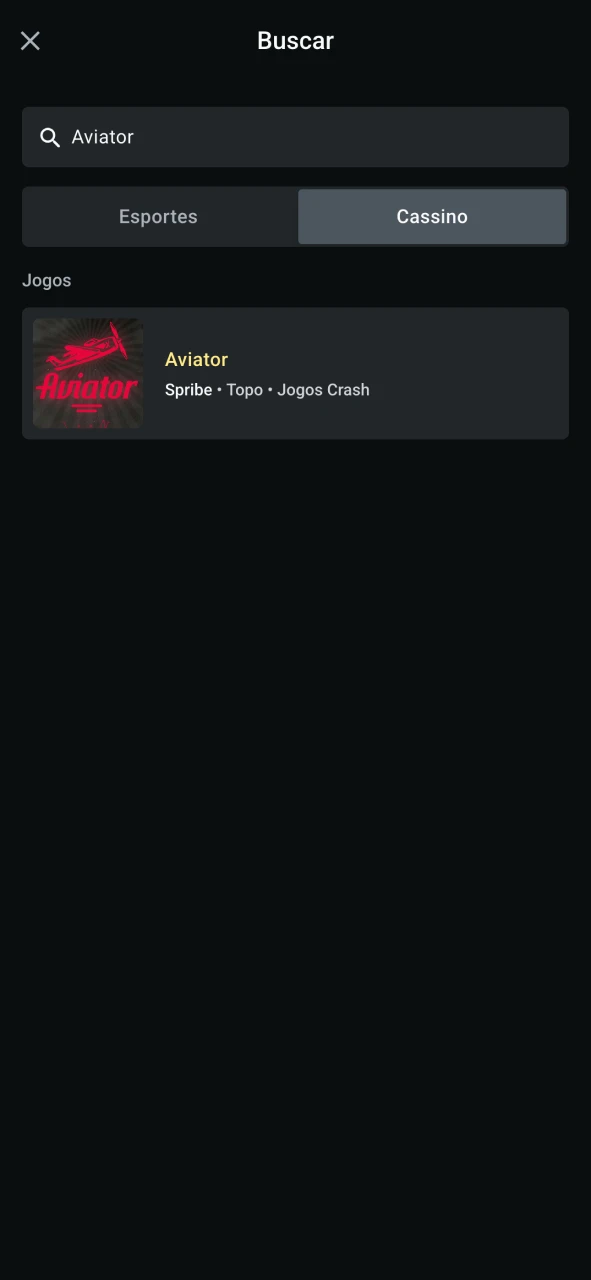 Utilize a barra de pesquisa da LeonBet para encontrar o jogo Aviator.