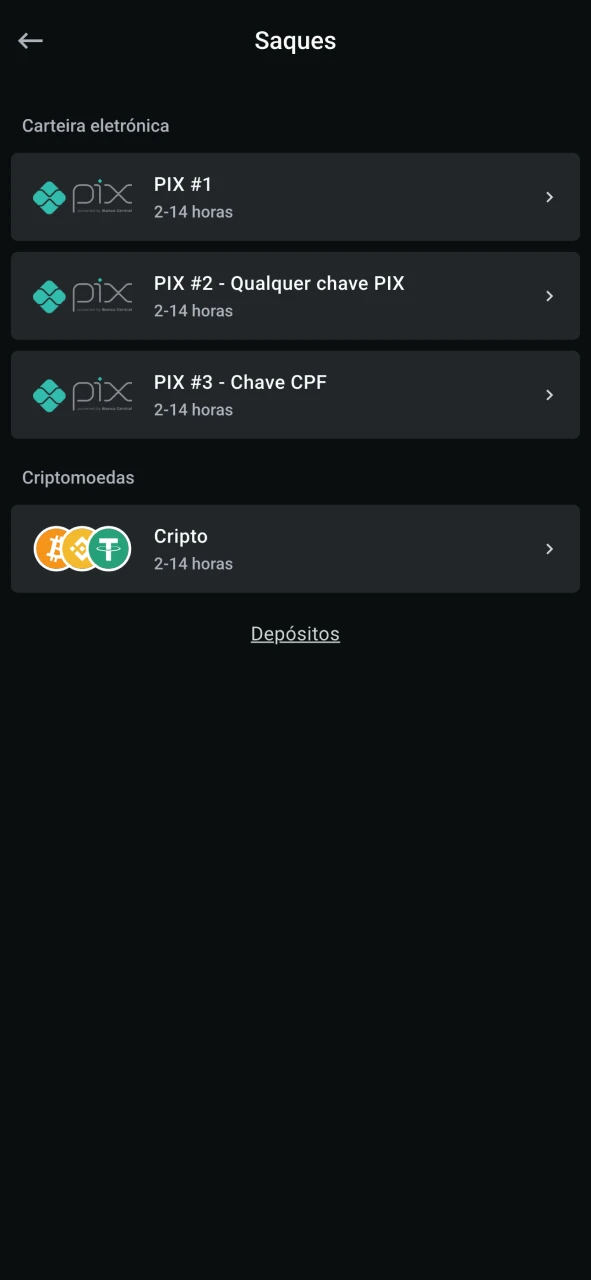 Clique no menu do seu perfil LeonBet e selecione Sacar.